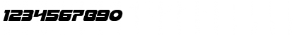 Download Laser Corps Italic Regular Font Numeric Preview