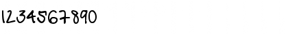 Download Mares Handwriting Regular Font Numeric Preview