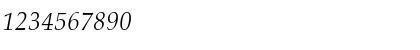 Download Palatino-Light LightItalic Font Numeric Preview
