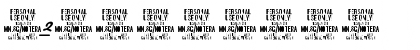 Download Notera 2 Underline PERSONAL USE Bold Font Numeric Preview
