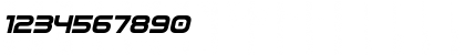 Download Omega Flight Italic Regular Font Numeric Preview