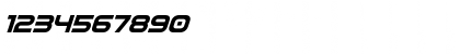 Download Omega Flight Super-Italic Regular Font Numeric Preview