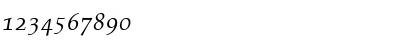 Download PalatinoOldStyleFigures RomanItalic Font Numeric Preview