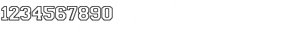 Download CollegiateOutlineFLF Regular Font Numeric Preview