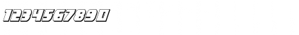 Download Camp Justice 3D Italic Italic Font Numeric Preview