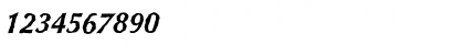Download ColumbiaAntique BoldItalic Font Numeric Preview