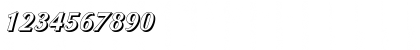 Download ColumbiaShadow BoldItalic Font Numeric Preview
