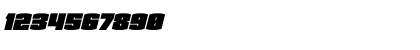 Download Team Galaxy Condensed Italic Regular Font Numeric Preview