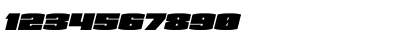 Download Team Galaxy Expanded Italic Regular Font Numeric Preview