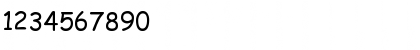 Download Comic Sans MS Digiscream Regular Font Numeric Preview