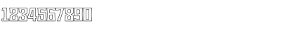 Download VEMBAZAX RM OUTLINE Regular Font Numeric Preview