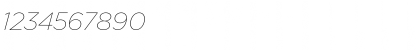 Download Gotham ThinItalic Font Numeric Preview