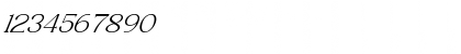 Download Luimp Italic Regular Font Numeric Preview