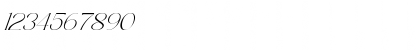 Download Luimp Light Italic Light Font Numeric Preview