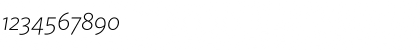Download Whitney LightItalicSC Font Numeric Preview