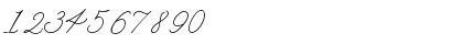 Download PC Cursive Regular Font Numeric Preview