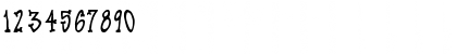Download PC Dented Regular Font Numeric Preview
