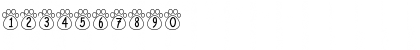 Download PC Paw Print Regular Font Numeric Preview