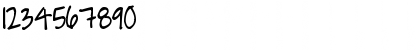 Download Pea Alisha Regular Font Numeric Preview