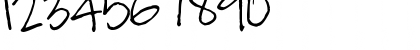 Download Pea Glo-Girl Script Regular Font Numeric Preview