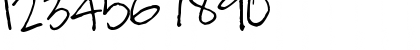 Download Pea Glo-Girl Regular Font Numeric Preview