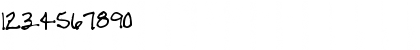 Download Pea Hunzer Regular Font Numeric Preview