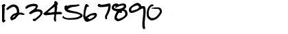 Download Pea Jean Script Regular Font Numeric Preview
