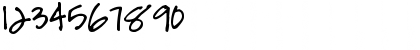 Download Pea Jenny Script Regular Font Numeric Preview