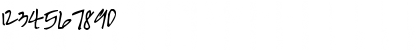 Download Pea Karen's Script Regular Font Numeric Preview