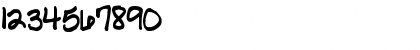 Download Pea Kristy Regular Font Numeric Preview