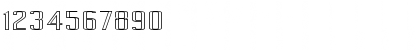 Download Pecot Upper Outline Regular Font Numeric Preview