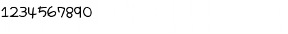 Download Pencil (sRB) Regular Font Numeric Preview