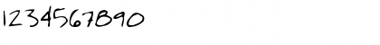 Download PenPalOne1 Regular Font Numeric Preview