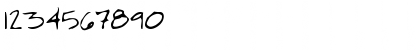 Download PenPalOne7 Regular Font Numeric Preview
