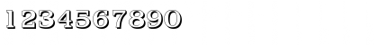 Download PenthouseShadow-Medium Regular Font Numeric Preview