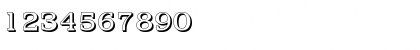 Download PenthouseShadow Regular Font Numeric Preview