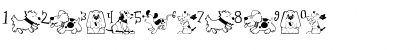 Download Perky Pooches Regular Font Numeric Preview