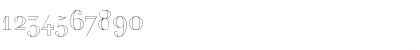 Download PerlaAlternate Outline Regular Font Numeric Preview