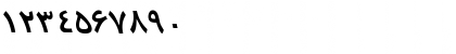 Download Persian7TypewriterSSK Italic Font Numeric Preview
