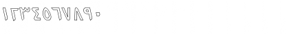 Download PersianKufiOutlineSSK Italic Font Numeric Preview