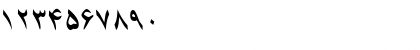 Download PersianNaskhSSK Italic Font Numeric Preview