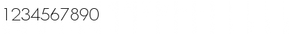 Download PeterBecker-ExtraLight Regular Font Numeric Preview