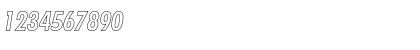 Download PeterBeckerCondOutline-Medium Italic Font Numeric Preview