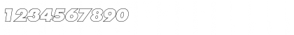Download PeterBeckerOutline-Heavy Italic Font Numeric Preview