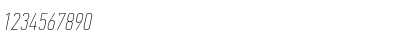 Download PF Din Text Comp Pro Extra Thin Italic Font Numeric Preview