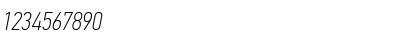 Download PF Din Text Cond Pro Thin Italic Font Numeric Preview