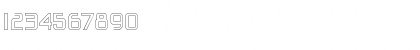 Download PF HausSquare Pro Light Outline Font Numeric Preview