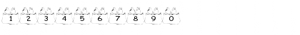 Download pf_birds on clothes line Regular Font Numeric Preview