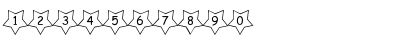 Download pf_five pointed star Regular Font Numeric Preview