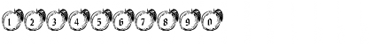 Download pf_peach Regular Font Numeric Preview